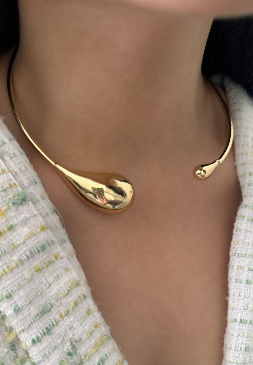 طوق مدل اشک طلایی